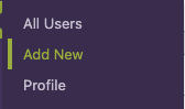 A pop-out menu with Add New highlighted.